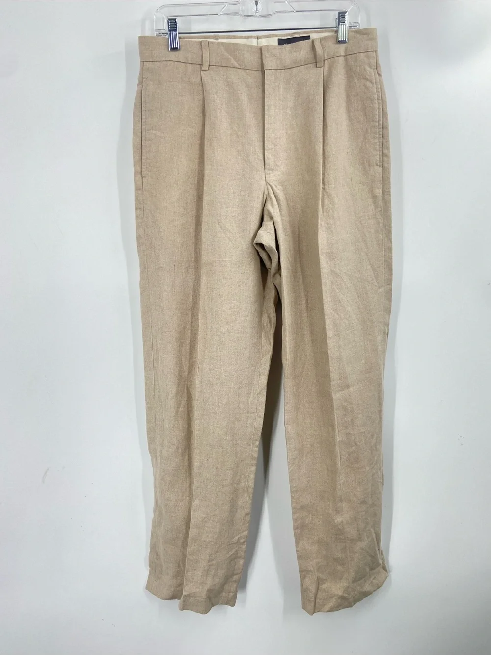 Eddie Bauer Men's Beige Linen‎ Blend Dress Pants